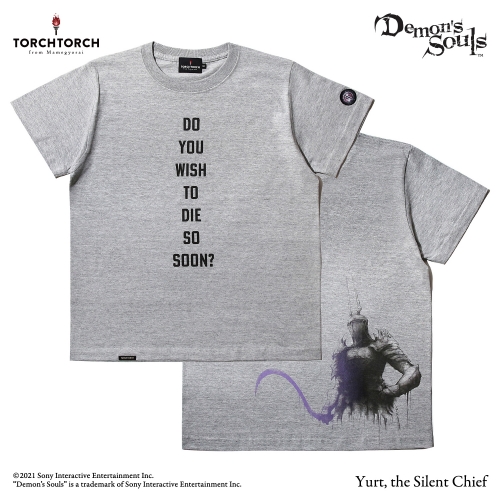 Demon's Souls × TORCH TORCH/ Tシャツコレクション: 沈黙の長ユルト ヘザーグレー Lサイズ