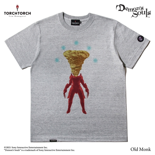 Demon's Souls × TORCH TORCH/ Tシャツコレクション: 黄衣の翁 ヘザーグレー Lサイズ