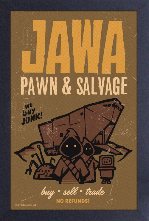 STAR WARS JAWA PAWN & SALVAGE 11X17 FRAMED PRINT / SEP212944