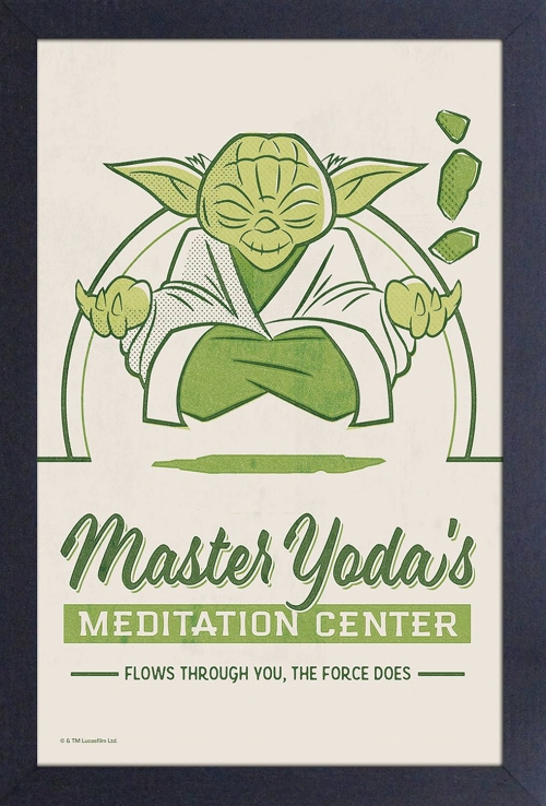 STAR WARS MASTER YODA MEDITATION CENTER 11X17 FRAMED PRINT / SEP212945