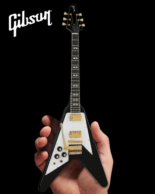 ジミ・ヘンドリックス ギブソン 1969 フライングV ライトハンド 1/4 ギター ミニチュアモデル