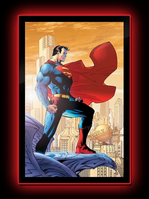 Superman #204 by ジム・リー LED ポスターサイン ウォールライト