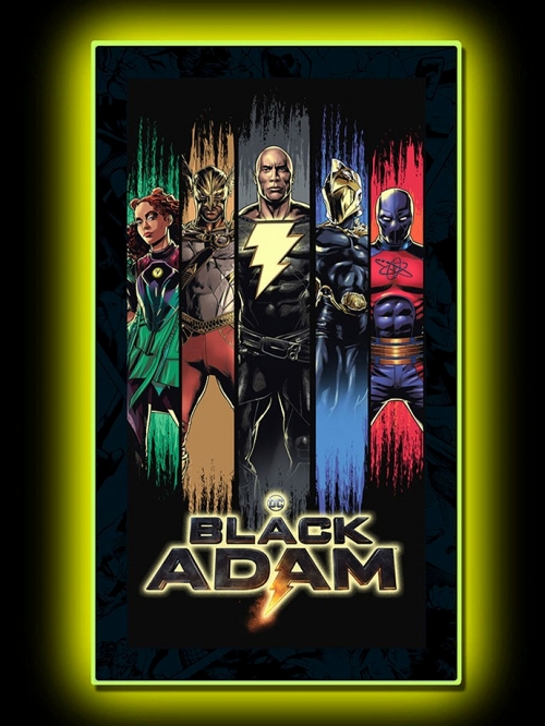 Black Adam/ ブラックアダム LED ミニポスターサイン ウォールライト