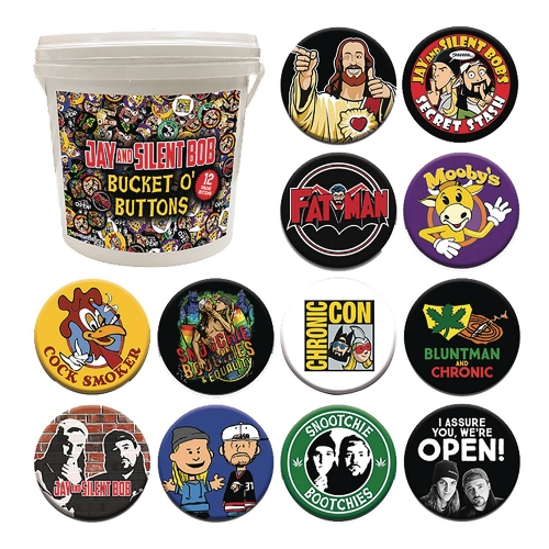 JAY AND SILENT BOB 144PC BUCKET OF BUTTONS/ AUG222928
