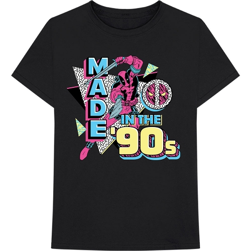 マーベル デッドプール/ Made In The 90s Tシャツ （ブラック）: UK Lサイズ （US Mサイズ） - イメージ画像