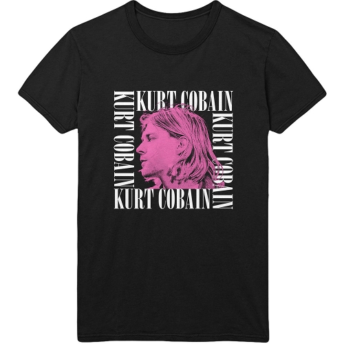 Kurt Cobain （カート・コバーン）/ Head Shot Frame Tシャツ （ブラック）: UK XLサイズ （US Lサイズ）