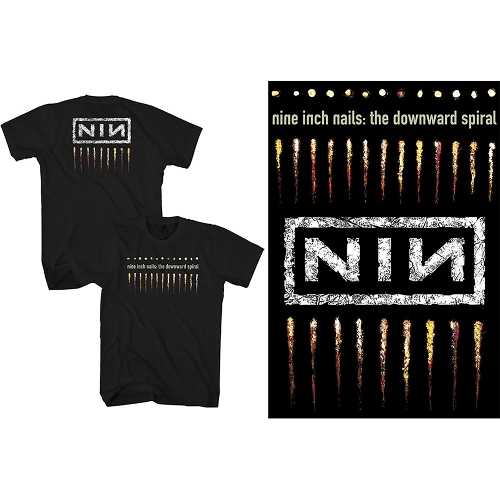 Nine Inch Nails （ナイン・インチ・ネイルズ）/ The Downward Spiral Tシャツ （ブラック）: UK XLサイズ （US Lサイズ）