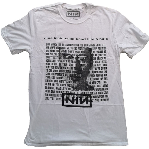 Nine Inch Nails （ナイン・インチ・ネイルズ）/ Head Like A Hole Tシャツ （ホワイト）: UK Lサイズ （US Mサイズ）