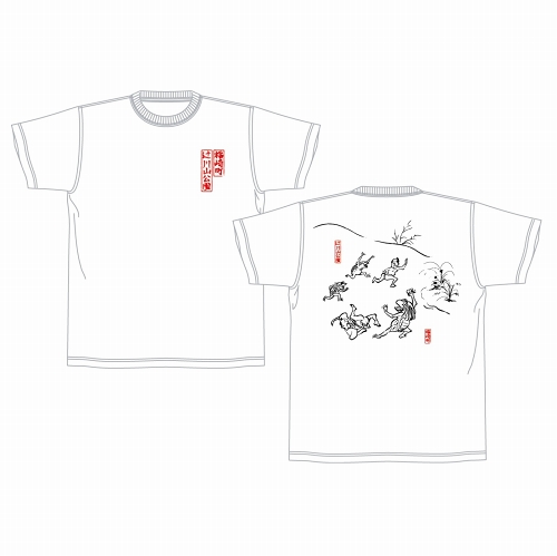 福崎町妖怪グッズシリーズ/ ガジロウ戯画 Tシャツ ホワイト Sサイズ