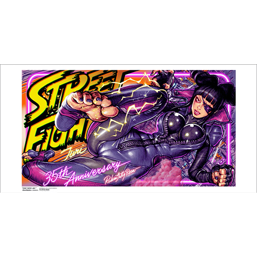 エロスティカ/ STREET FIGHTER V x Rockin’Jelly Bean Series 2 "JURI"（ネオンパープル）: シルクスクリーン アートプリント