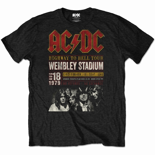 AC/DC (エーシー・ディーシー)/ WEMBLEY '79 Tシャツ （ブラック）: UK Mサイズ
