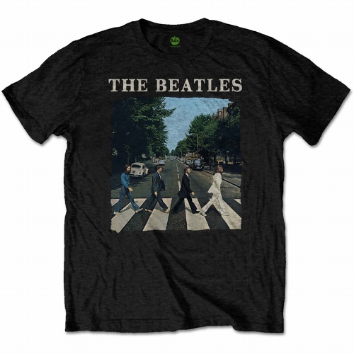 THE BEATLES (ビートルズ)/ ABBEY ROAD & LOGO Tシャツ （ブラック）: UK Mサイズ - イメージ画像