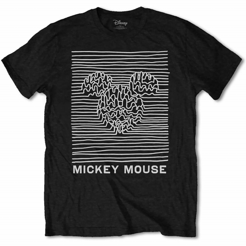 DISNEY (ディズニー)/ MICKEY MOUSE UNKNOWN PLEASURES Tシャツ （ブラック）: UK Lサイズ