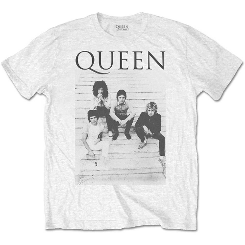 QUEEN (クイーン)/ STAIRS Tシャツ （ホワイト）: UK Mサイズ - イメージ画像