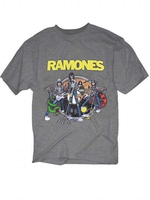 RAMONES ラモーンズ/ ROAD TO RUIN Tシャツ グレー UK Mサイズ - イメージ画像