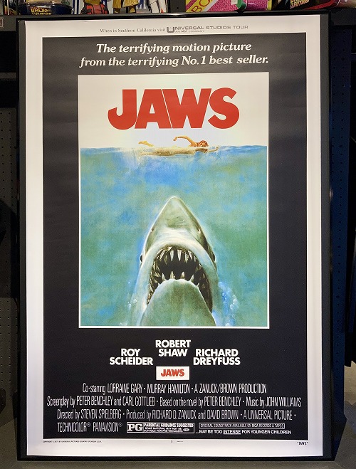 最新作の 1975年映画『ジョーズ（Jaws） 』US版インサートポスター