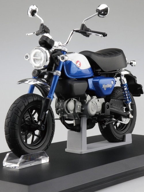 Honda Monkey 125 2022 1/12 ミニチュアモデル パールグリッターリングブルー ver - イメージ画像