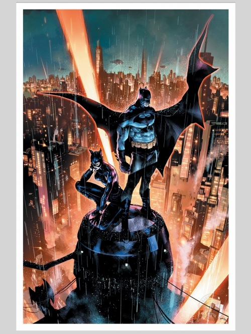 DCコミックス/ Batman vol.3 #90 バットマン＆キャットウーマン by ジョルジ・ヒメネス アートプリント - イメージ画像
