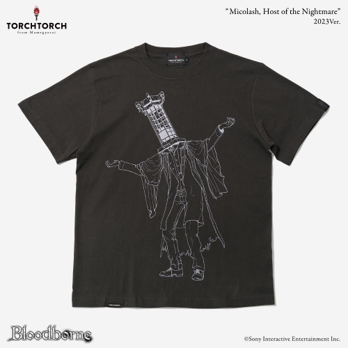 Bloodborne × TORCH TORCH/ Tシャツコレクション: 悪夢の主、ミコラーシュ 2023 ver インクブラック XL