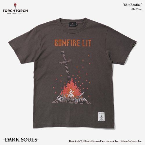 ダークソウル × TORCH TORCH/ 8bitの篝火のTシャツ 2023 ver チャコール S
