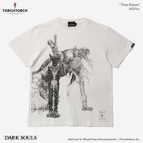 ダークソウル × TORCH TORCH/ 双王子ローリアンとロスリックのTシャツ 2023 ver バニラホワイト M