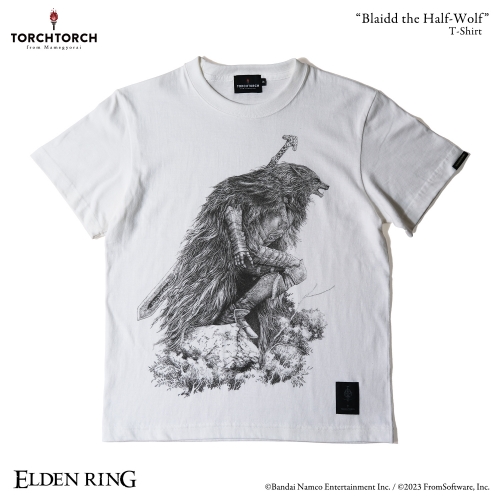 ELDEN RING × TORCH TORCH/ 半狼のブライヴのTシャツ バニラホワイト M - イメージ画像