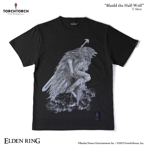 ELDEN RING × TORCH TORCH/ 半狼のブライヴのTシャツ インクブラック M - イメージ画像