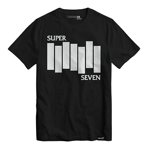 スーパー7 Tシャツ フラッグ Ver.（ブラック） US: Lサイズ
