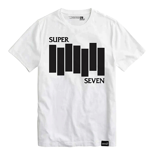 スーパー7 Tシャツ フラッグ Ver.（ホワイト） US: Lサイズ - イメージ画像