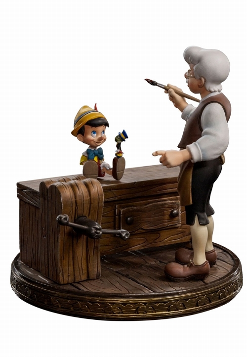 Pinocchio/ ピノッキオ＆ゼペット with ジミニー・クリケット 1/10 アートスケール スタチュー - イメージ画像
