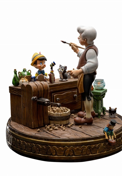 Pinocchio/ ピノッキオ＆ゼペット with ジミニー・クリケット 1/10 DX アートスケール スタチュー - イメージ画像