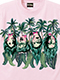 【豆魚雷別注モデル】エロスティカ/ SEVERED LADY HEADS Tシャツ ベイビーピンク サイズXL