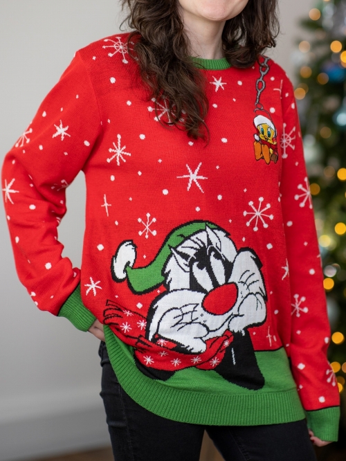 Looney Tunes/ シルベスター＆トゥイーティー クリスマス アグリーセーター XLサイズ