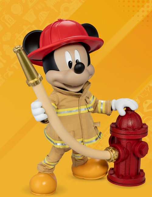 ダイナミックアクションヒーローズ/ ミッキー＆フレンズ: ミッキーマウス アクションフィギュア 消防士 ver - イメージ画像