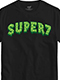 スーパー7 Tシャツ スライムロゴ（ブラック&グロウ） US: Lサイズ