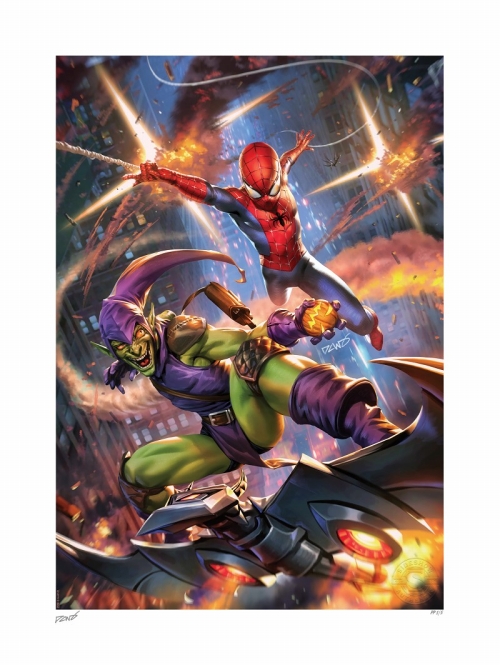 マーベルコミック/ アメイジング・スパイダーマン vs グリーンゴブリン by DCWJ デリック・チュー アートプリント - イメージ画像