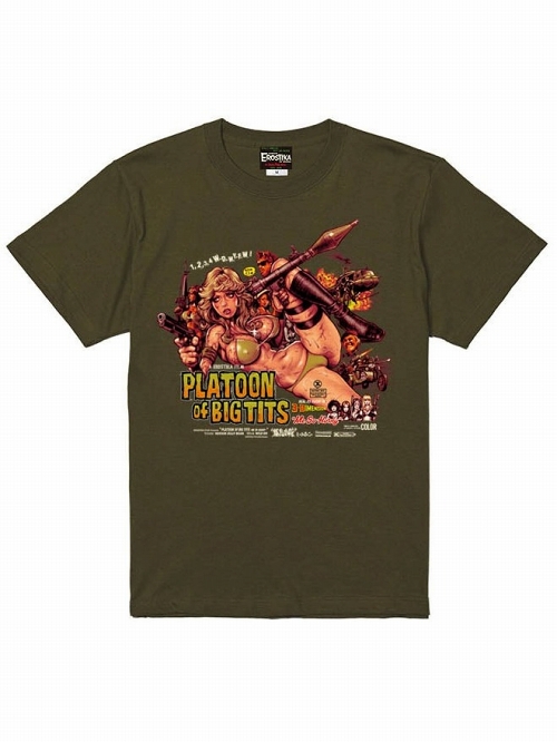 PLATOON OF BIG TITS/ メインビジュアル Tシャツ O.D. サイズXL - イメージ画像
