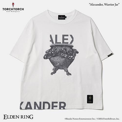 ELDEN RING × TORCH TORCH/ 戦士の壺、アレキサンダー ビッグシルエットTシャツ ホワイト S