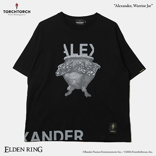 ELDEN RING × TORCH TORCH/ 戦士の壺、アレキサンダー ビッグシルエットTシャツ ブラック S