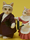 DIGKawaiiACTION/ 全日本暴猫連合なめんなよ: 「なめ猫」玉三郎＆ミケ子 プチアクションフィギュア セット