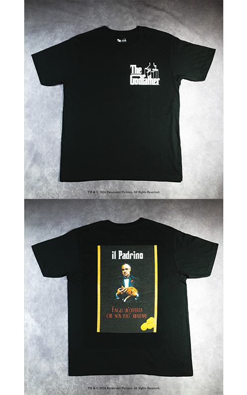 パラマウント公式 ゴッドファーザー Tシャツ: GFT-09（ブラック/ Sサイズ）