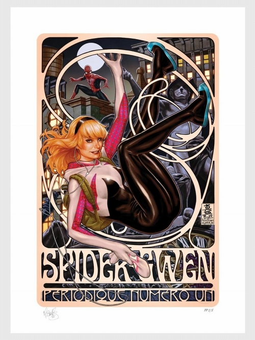 マーベルコミック/ Spider-Gwen #1 スパイダー・グウェン Périodique Numéro Un by マーク・ブルックス アートプリント - イメージ画像