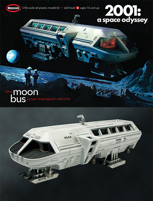 【再入荷】2001年宇宙の旅/ ザ・ムーンバス 1/55 プラモデルキット  - イメージ画像