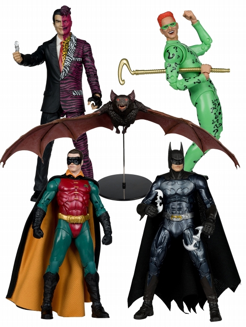 【海外版】DCマルチバース/ Batman Forever 7インチ アクションフィギュア ナイトメアバット シリーズ: 4体セット - イメージ画像