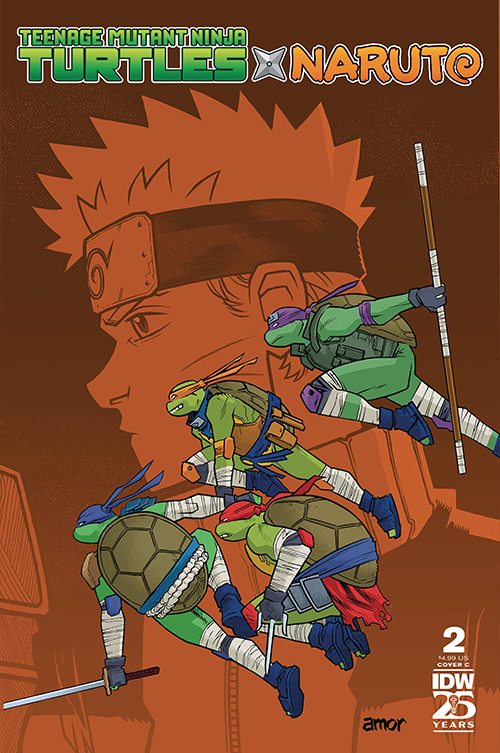 【全編英語/リーフ】TEENAGE MUTANT NINJA TURTLES X NARUTO #2（Cover C: John Amor）