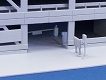【お取り寄せ終了】建築ロマン堂/ no.4 立体駐車場 アイボリー 1/150 プラモデルキット - イメージ画像5