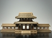 【お取り寄せ終了】法隆寺 中門 回廊付属 1/100 木製キット - イメージ画像2