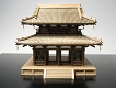 【お取り寄せ終了】法隆寺 中門 回廊なし 1/100 木製キット - イメージ画像1