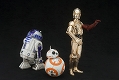 ARTFX+/ スターウォーズ フォースの覚醒:  R2-D2＆C-3PO with BB-8 1/10 PVCセット - イメージ画像2