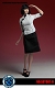 フィメール・アウトフィット/ 中国 女学生 制服 with ヘッド 1/6 セット ホワイト SET007-B - イメージ画像2